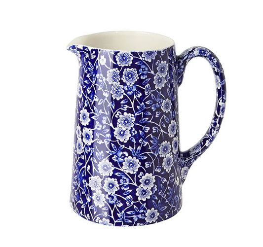 イギリス製　Burleigh バーレイ社　Blue Calico　 ブルーキャリコ　タンカートジャグ　Lサイズ（735ml） ジャグ　ミルク入れ　ミルクポット　洋食器　英国食器　テーブルウエア