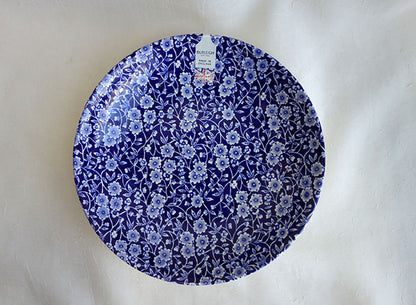 イギリス製　Burleigh バーレイ社　Blue Calico　 ブルーキャリコ　パスタプレート　皿　お皿　 プレート　洋食器　英国食器　テーブルウエア