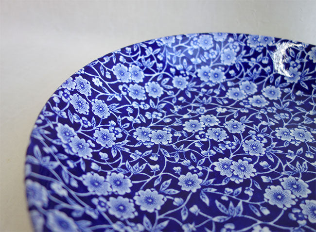 イギリス製　Burleigh バーレイ社　Blue Calico　 ブルーキャリコ　パスタプレート　皿　お皿　 プレート　洋食器　英国食器　テーブルウエア