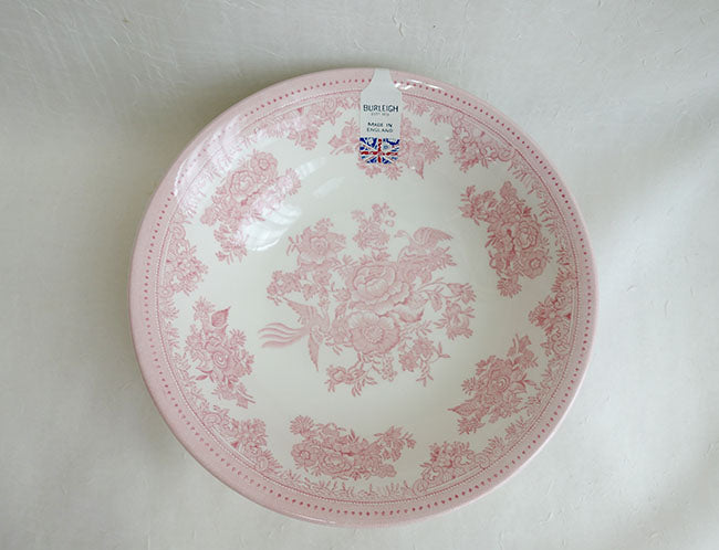 イギリス製　Burleigh バーレイ社　Pink Asiatic Pheasants　 ピンクアジアティックフェザンツ　スープボウル　 サラダボウル　ボウル　深皿　洋食器　英国食器　テーブルウエア　おしゃれ