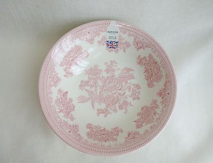 イギリス製　Burleigh バーレイ社　Pink Asiatic Pheasants　 ピンクアジアティックフェザンツ　スープボウル　 サラダボウル　ボウル　深皿　洋食器　英国食器　テーブルウエア　おしゃれ