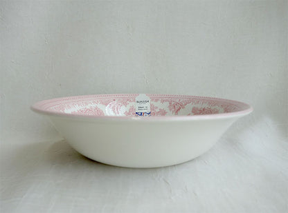 イギリス製　Burleigh バーレイ社　Pink Asiatic Pheasants　 ピンクアジアティックフェザンツ　スープボウル　 サラダボウル　ボウル　深皿　洋食器　英国食器　テーブルウエア　おしゃれ