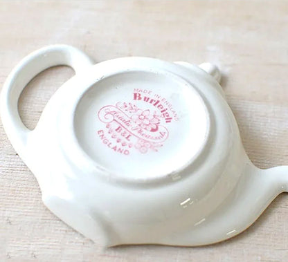 イギリス製　Burleigh バーレイ社　Pink Asiatic Pheasants　 ピンクアジアティックフェザンツ　ティーポットトレイ　 ティーバッグホルダー　小皿　洋食器　英国食器　おしゃれ