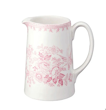 イギリス製　Burleigh バーレイ社　Pink Asiatic Pheasants ピンクアジアティックフェザンツ タンカードジャグ Lサイズ（735ml） ジャグ ピッチャー 水差し ミルク入れ 洋食器 英国食器 テーブルウエア おしゃれ