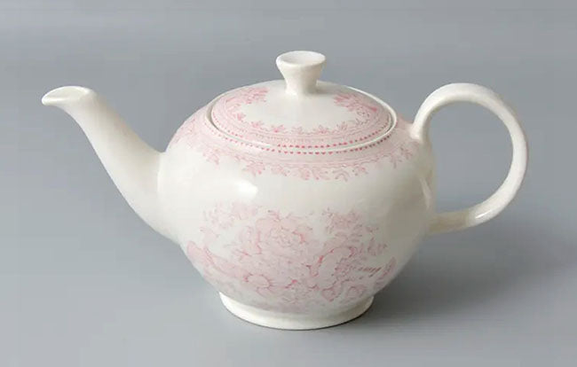 イギリス製　Burleigh バーレイ社　Pink Asiatic Pheasants　 ピンクアジアティックフェザンツ　ティーポット　Sサイズ（2～3人分） ポット　急須　洋食器　キッチン用品　英国食器　テーブルウエア　花柄