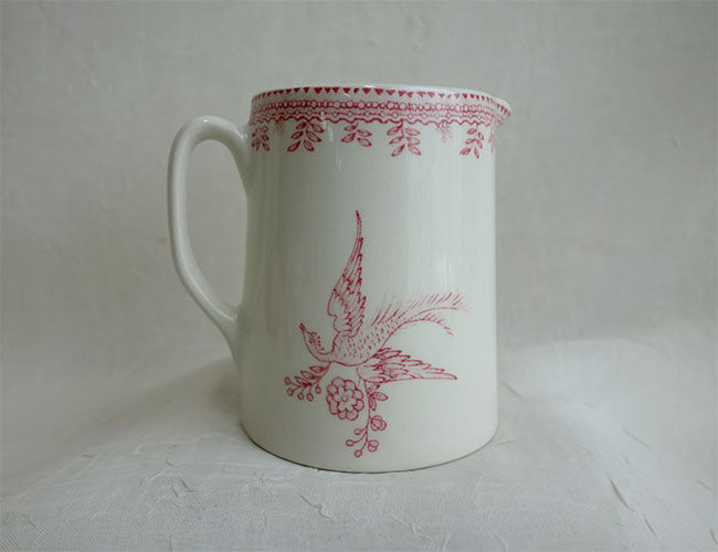 イギリス製　Burleigh バーレイ社　Pink Asiatic Pheasants ピンクアジアティックフェザンツ タンカードジャグ Sサイズ（190ml） ジャグ ミルク入れ ミルクポット 洋食器 英国食器 おしゃれ