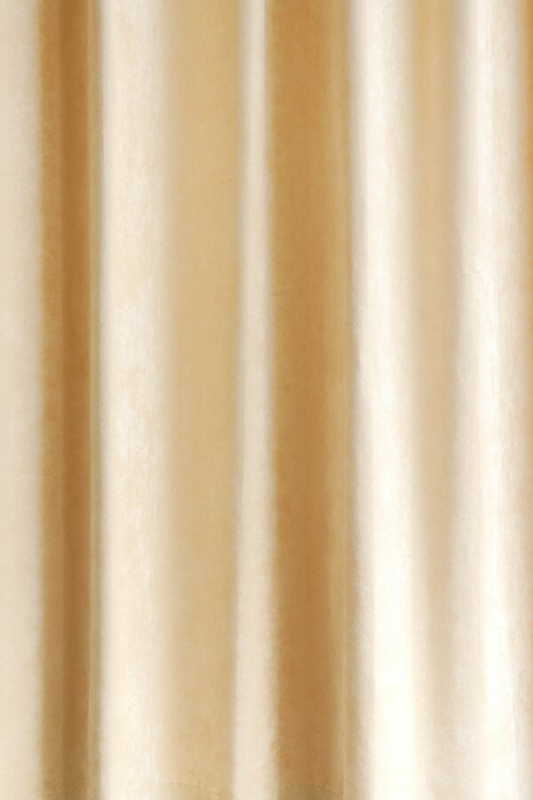 オーダーカーテン(ドレープ)ドイツ製「ベルベット スタイル」 ベルベット風　アイボリーベージュ　無地　共布タッセル付き　インポートカーテン )