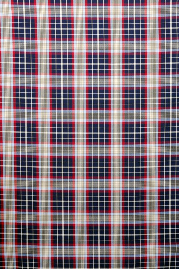 オーダーカーテン(ドレープ) スペイン製　オーバーチェック柄「マルチェロ」　共布タッセル付き　インポートカーテン