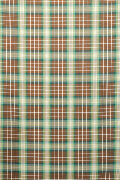 オーダーカーテン(ドレープ) スペイン製　オーバーチェック柄「マルチェロGR」共布タッセル付き　インポートカーテン