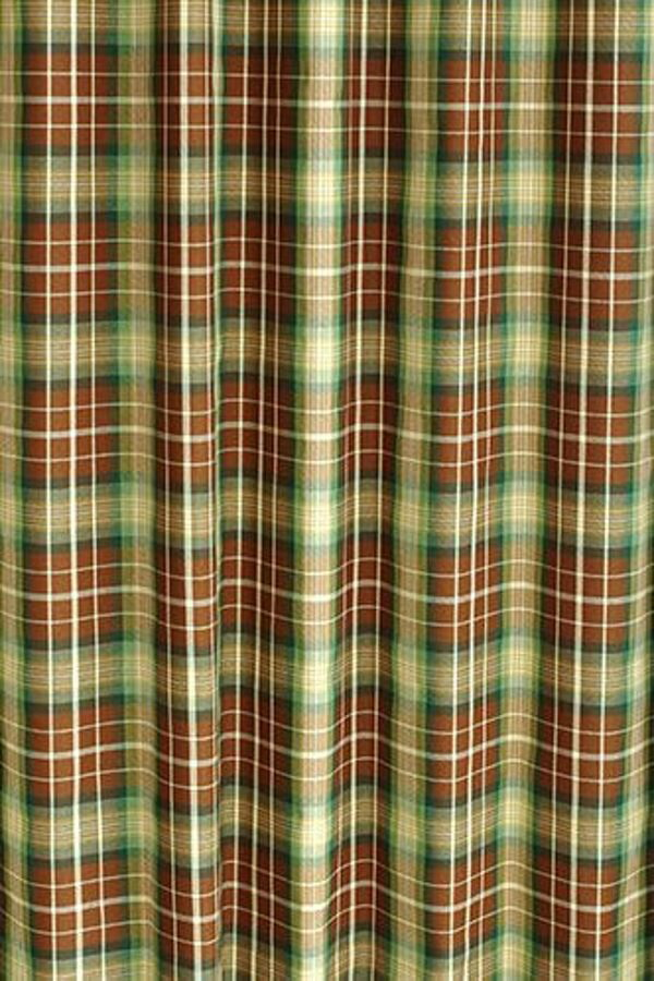 オーダーカーテン(ドレープ) スペイン製　オーバーチェック柄「マルチェロGR」共布タッセル付き　インポートカーテン