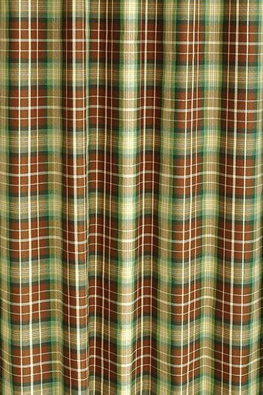 オーダーカーテン(ドレープ) スペイン製　オーバーチェック柄「マルチェロGR」共布タッセル付き　インポートカーテン