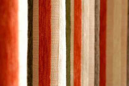 オーダーカーテン(ドレープ) スペイン製　ストライプ柄「フォルメンテラBE」遮光3級 共布タッセル付き　インポートカーテン