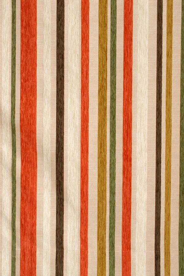 オーダーカーテン(ドレープ) スペイン製　ストライプ柄「フォルメンテラBE」遮光3級 共布タッセル付き　インポートカーテン