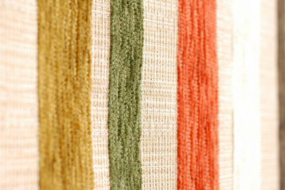 オーダーカーテン(ドレープ) スペイン製　ストライプ柄「フォルメンテラBE」遮光3級 共布タッセル付き　インポートカーテン