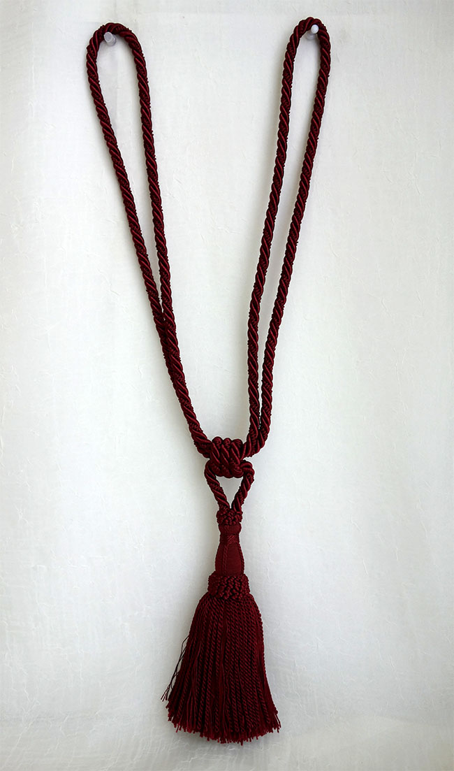 ドイツ製　ゲルスター社　カーテンタッセル　レッド　全長約60cm(房:17cm)