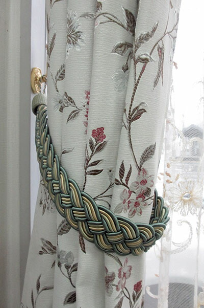 ベルトタッセル　グリーン　ロープタッセル　カーテン　タッセル　全長約65センチX幅4cm