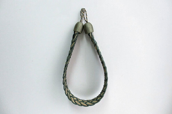 ベルトタッセル　グリーン　ロープタッセル　カーテン　タッセル　全長約65センチX幅4cm