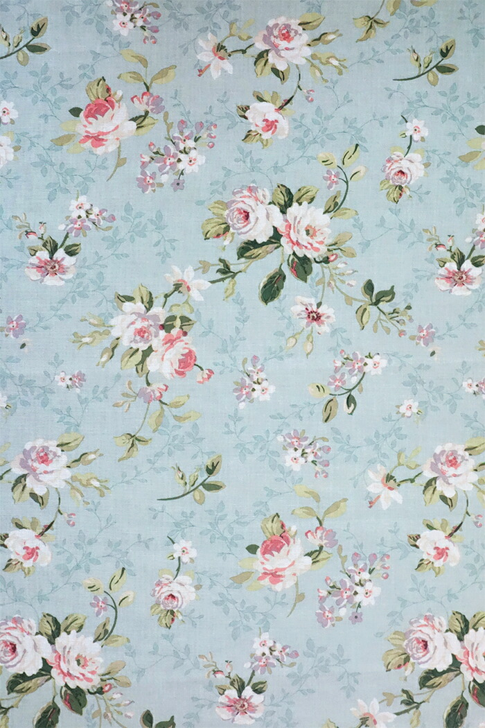 輸入オーダーカーテン(レース)　高級 スペイン製 『ロサ BL』薔薇柄　ブルー　レースカーテン