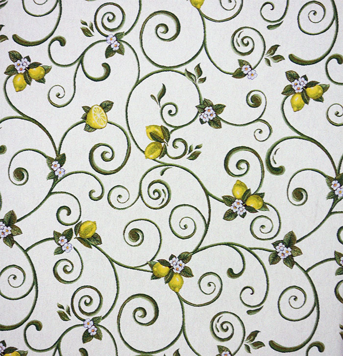 オーダーカーテン(ドレープ) スペイン製　レモン柄「キャスタ」　遮光3級　イエロー/グリーン/ホワイト　 共布タッセル付き　インポートカーテン