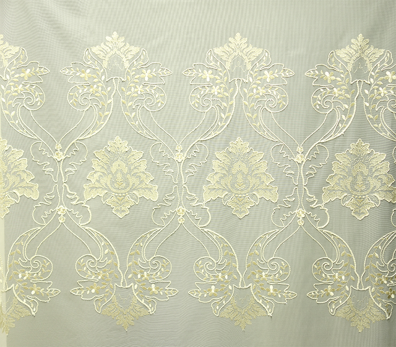 輸入オーダーカーテン(レース)　高級 トルコ製 『エリザ』裾柄レースカーテン