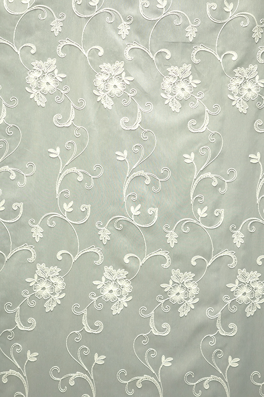 輸入オーダーカーテン(レース)　高級 トルコ製 『シルヴィア』ステッチ裾柄レースカーテン