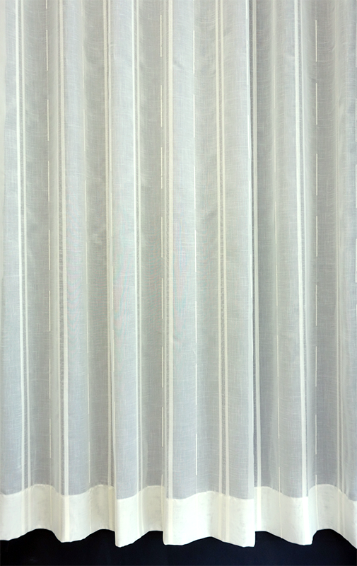 輸入オーダーカーテン(レース)　高級 トルコ製 『ロッド』ストライプ　レースカーテン
