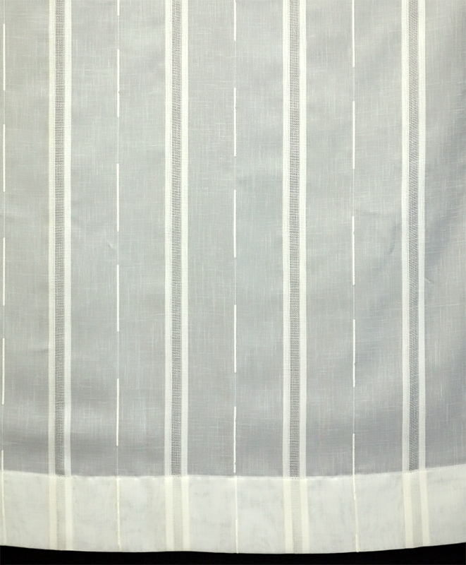 輸入オーダーカーテン(レース)　高級 トルコ製 『ロッド』ストライプ　レースカーテン